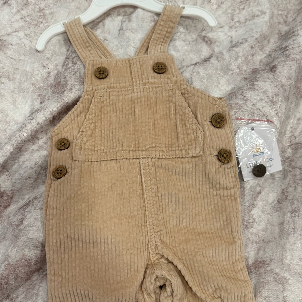Kids Corduroy Overalls in Beige - Brand: